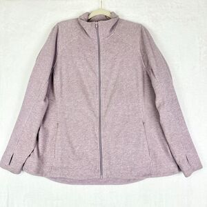 Duluth Trading Womens Frost Lake Fleece Full Zip Jacket Size 1X Lavender Purple